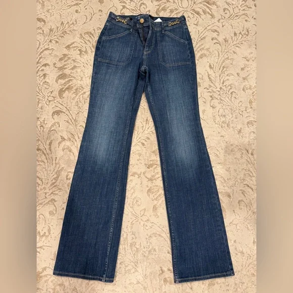 White House Black Market Dark Blue Flare Jeans